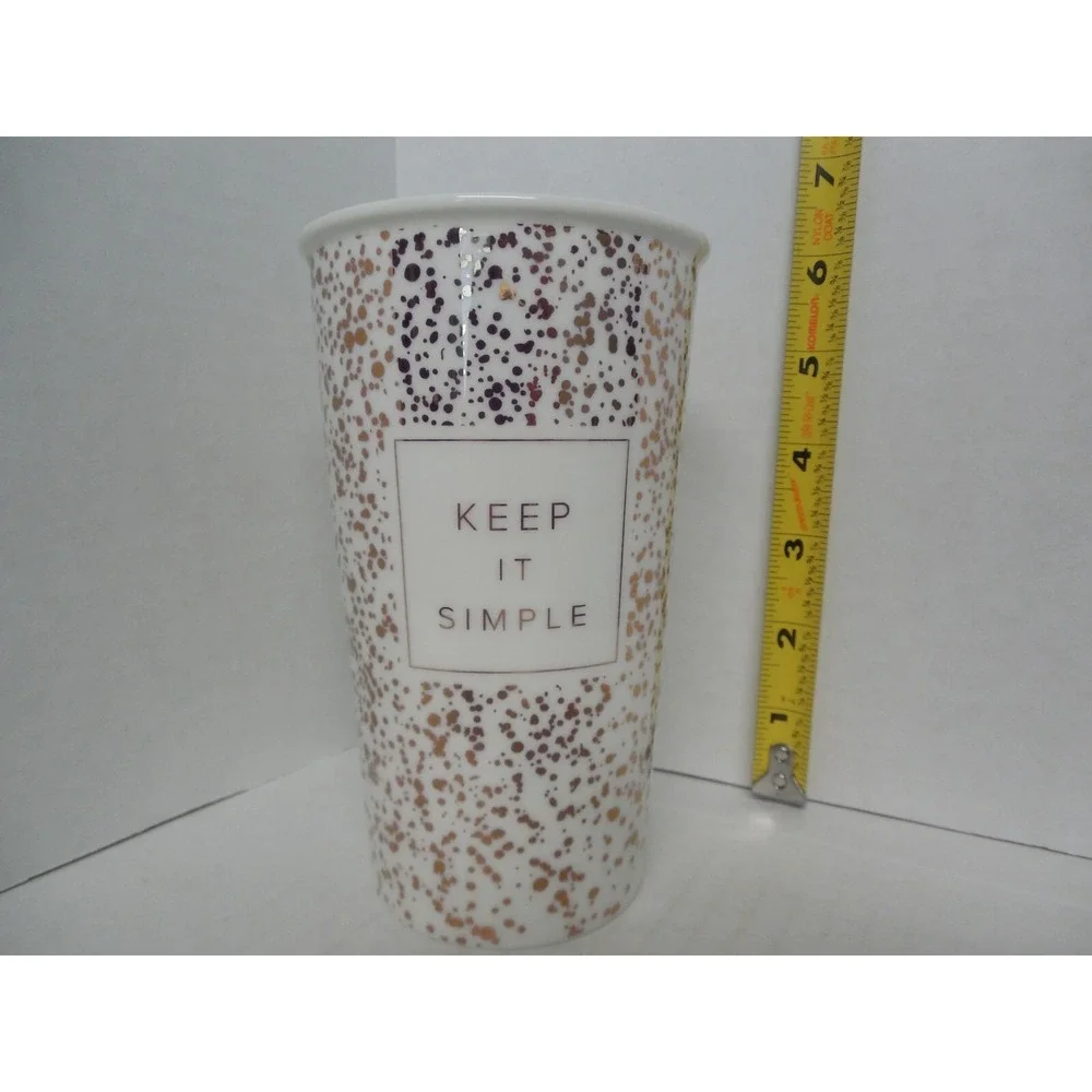 Mara Mi Barnes & Noble Tall Porcelain travel cup/Porcelain lid 